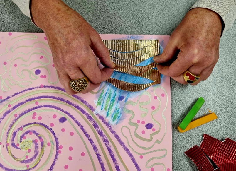 Senior Arts Social - Hands doing art 