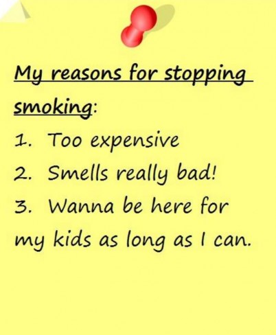 Reasons why stopping smoking