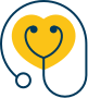 Icon - Heart and stethoscope.