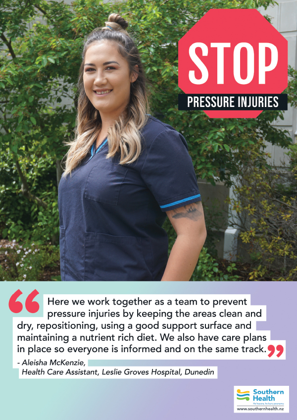 Health Care Assistant from Leslie Groves Hospital talks about stop pressure injury day