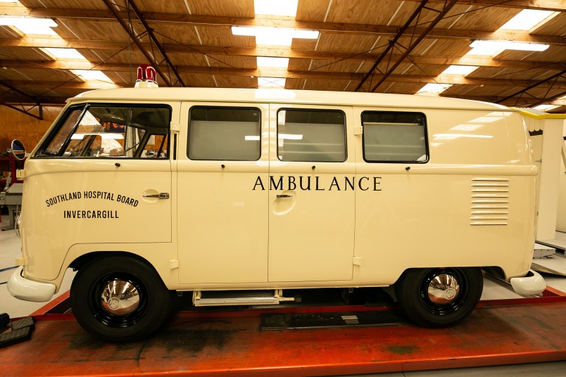 old ambulance side view