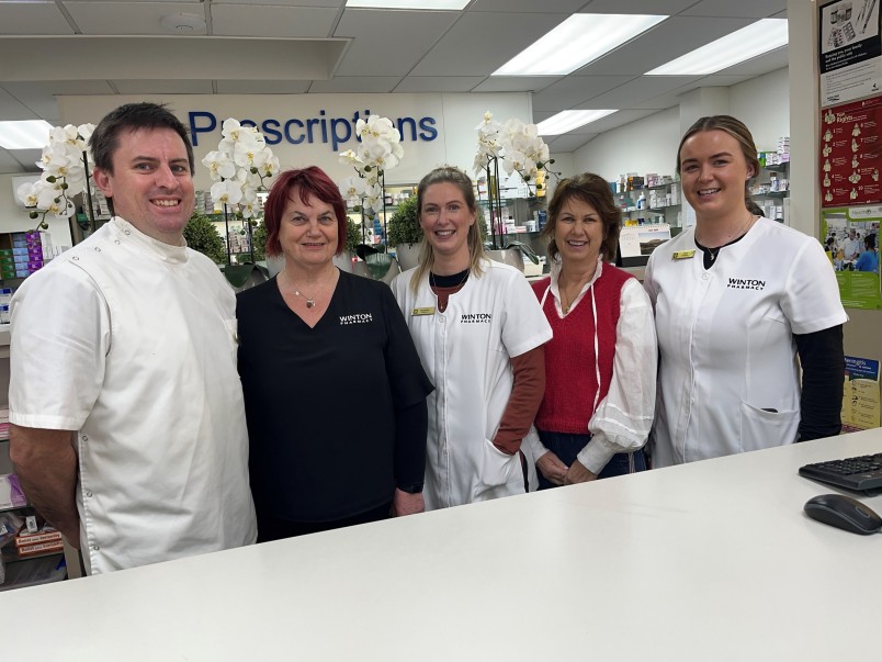 Winton Pharmacy team supports the Minor Health Conditions Service.