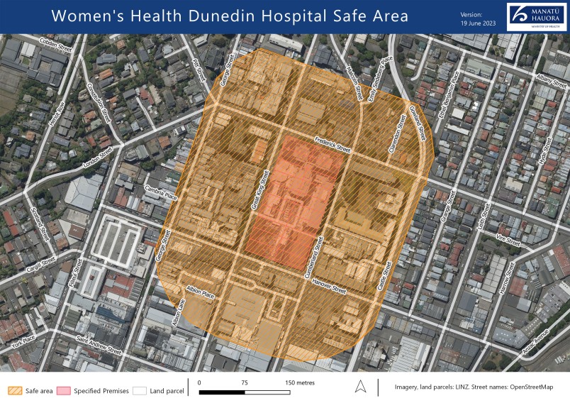 Dunedin Hospital Safe Area Map 