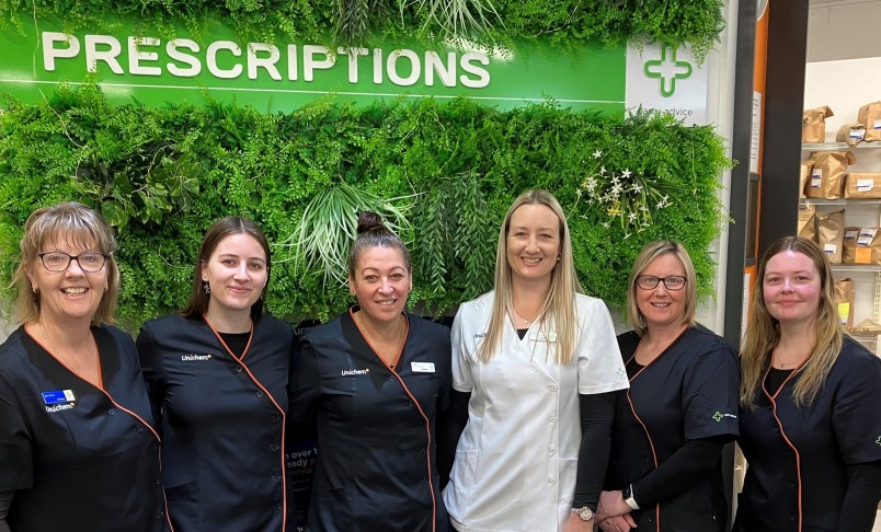 Unichem Riverton Pharmacy team is supporting the Minor Health Conditions Service.